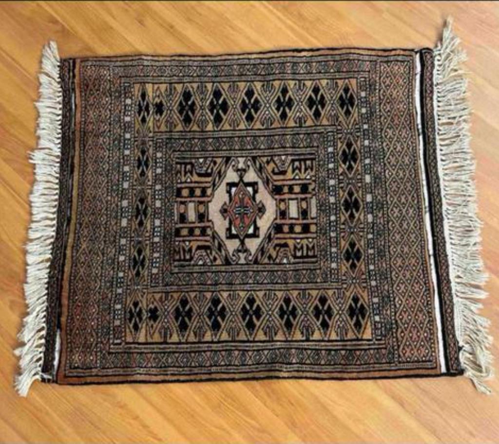 Vintage retro tapijt vloerkleed uit Pakistan 75/64, Ophalen of Verzenden, Huis en Inrichting