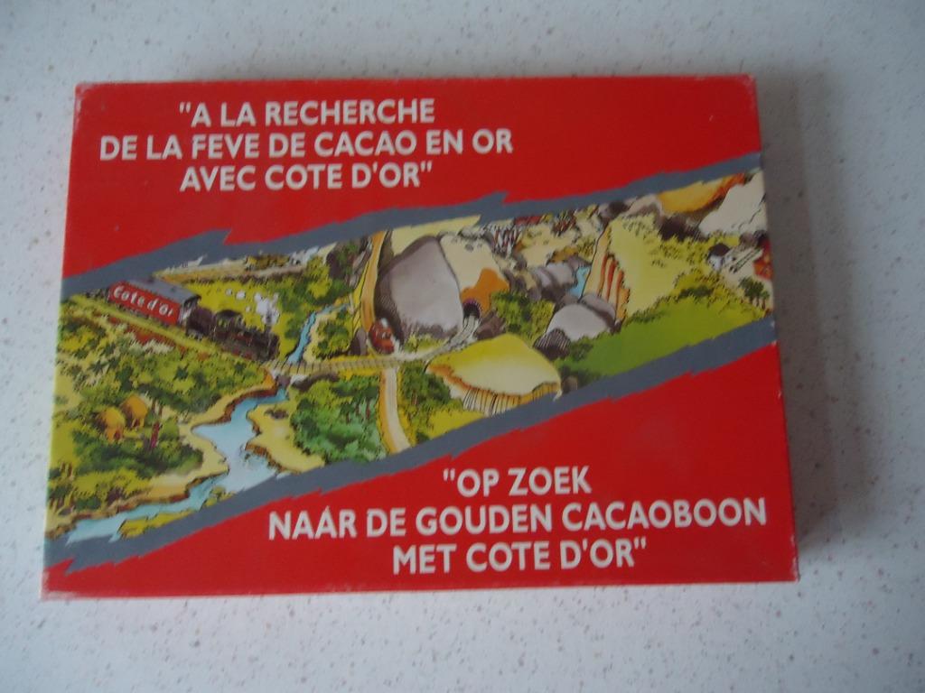 Vintage spel van Cote D'Or "Op Zoek Naar De Gouden Cacaoboon, Hobby en Vrije tijd, Een of twee spelers, Ophalen of Verzenden, Zo goed als nieuw