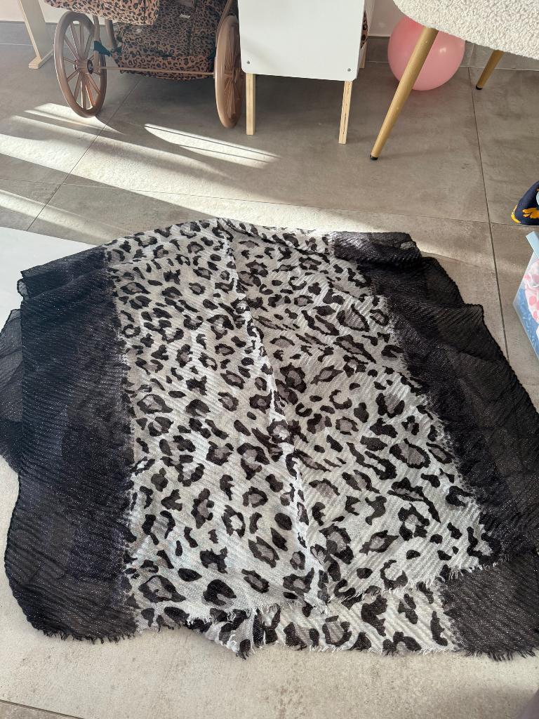 Foulard léopard noir/blanc, Enlèvement ou Envoi, Neuf, Pashmina