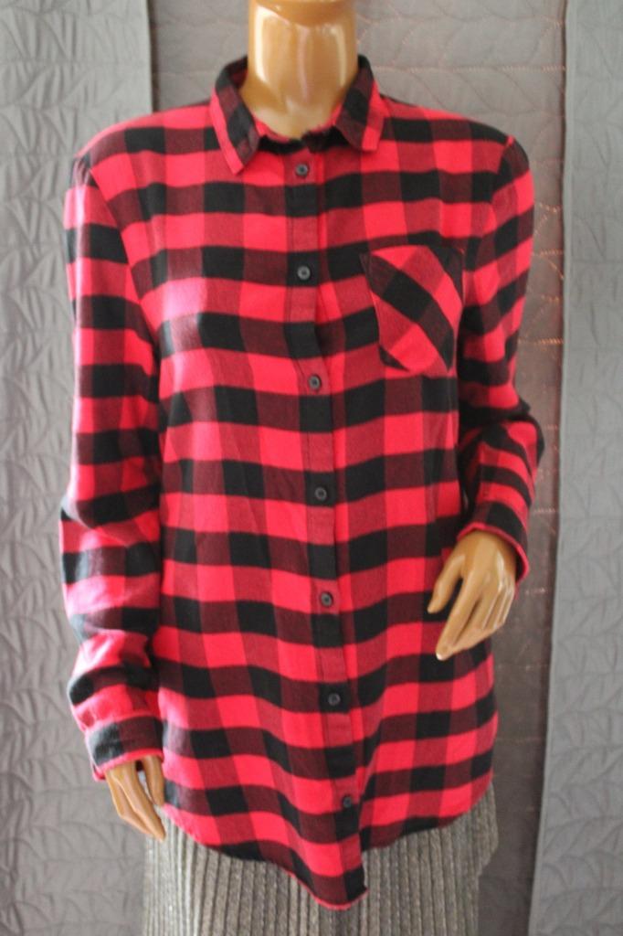 H&M Geruit hemd rood/zwart 170 14/15 jaar, Meisje, Overhemd of Blouse, Ophalen of Verzenden, Zo goed als nieuw