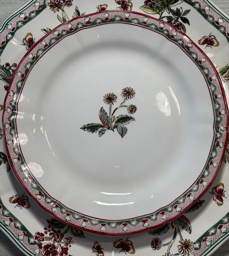 Assiette plate Gien France « Jardin Imaginaire », Ophalen