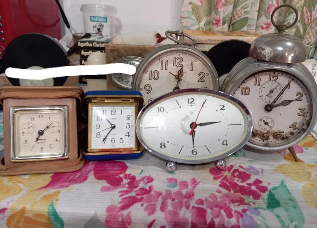 5 antieke vintage wekkers, Enlèvement ou Envoi