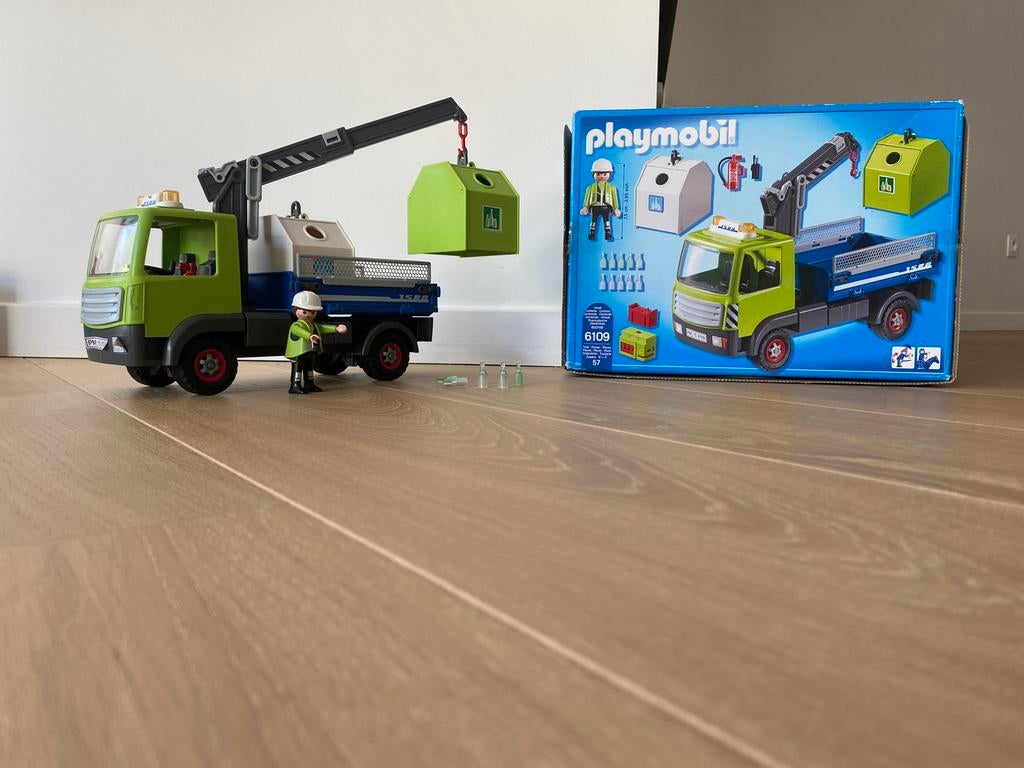 Camion Playmobil avec conteneurs en verre 6109, Enlèvement ou Envoi, Comme neuf