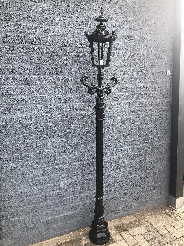 Buitenlamp, lantaarn met keramische fitting en glas, Antiek en Kunst, Ophalen of Verzenden