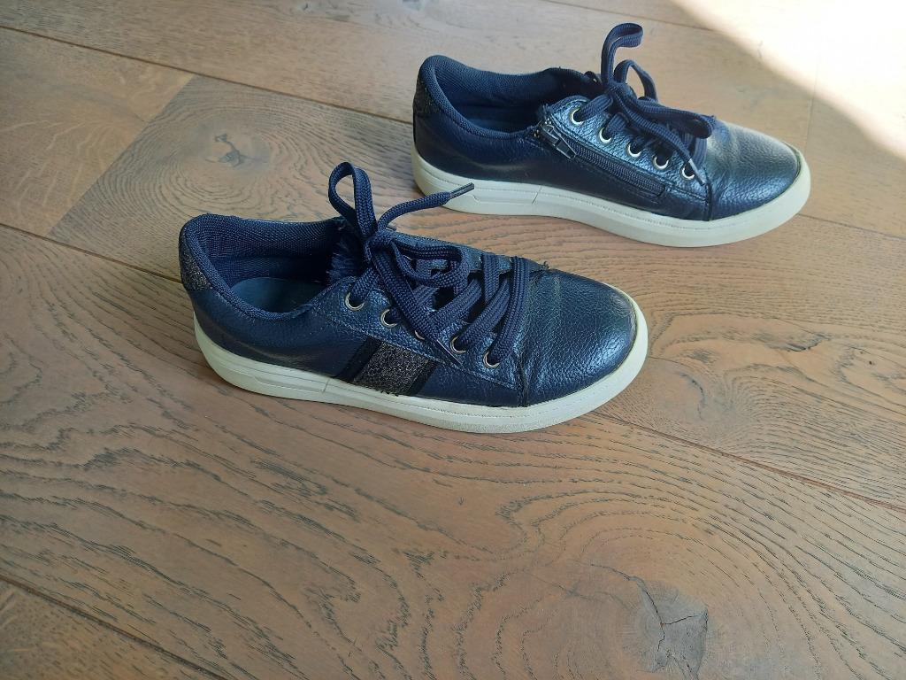 Maat 33 : lederen schoenen sprox donkerblauw nieuwstaat, Enlèvement ou Envoi, Comme neuf, Chaussures, Fille