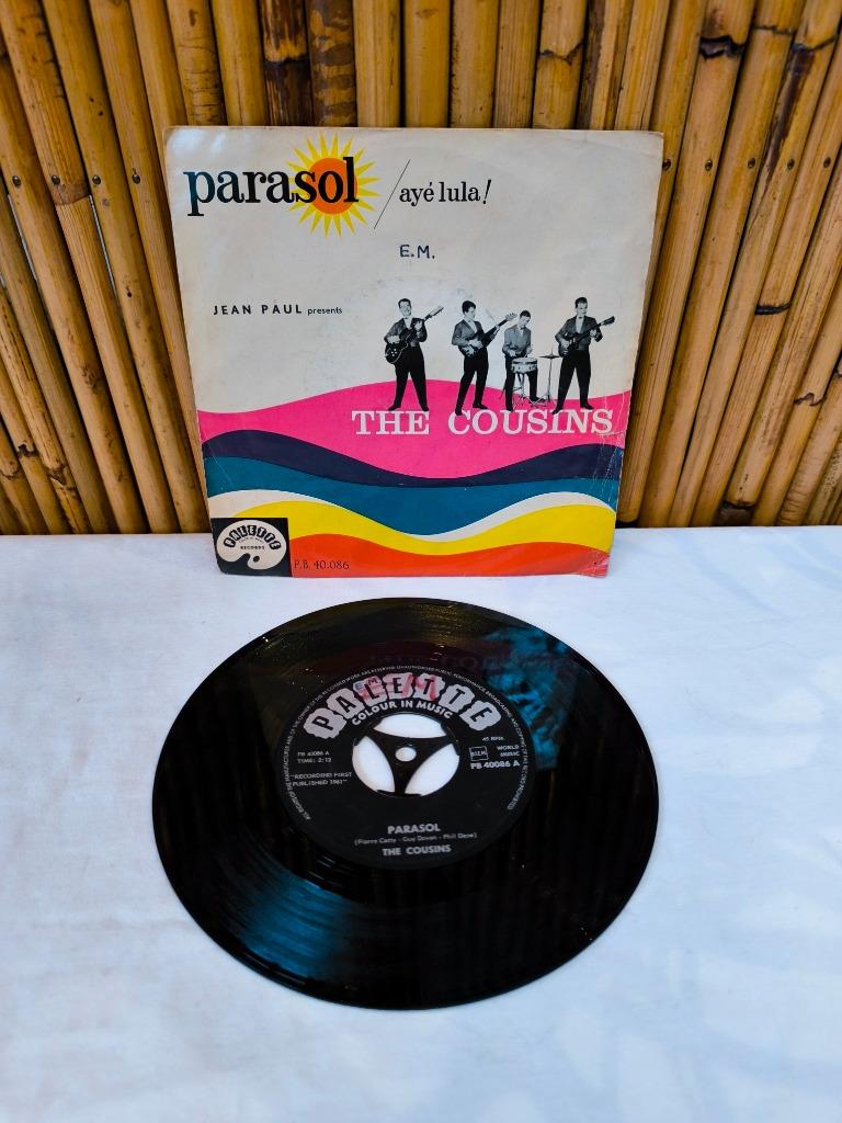 45t / single vinyle The Cousins "Parasol" Palette 1961 Rock, Enlèvement ou Envoi, Utilisé, Autres formats