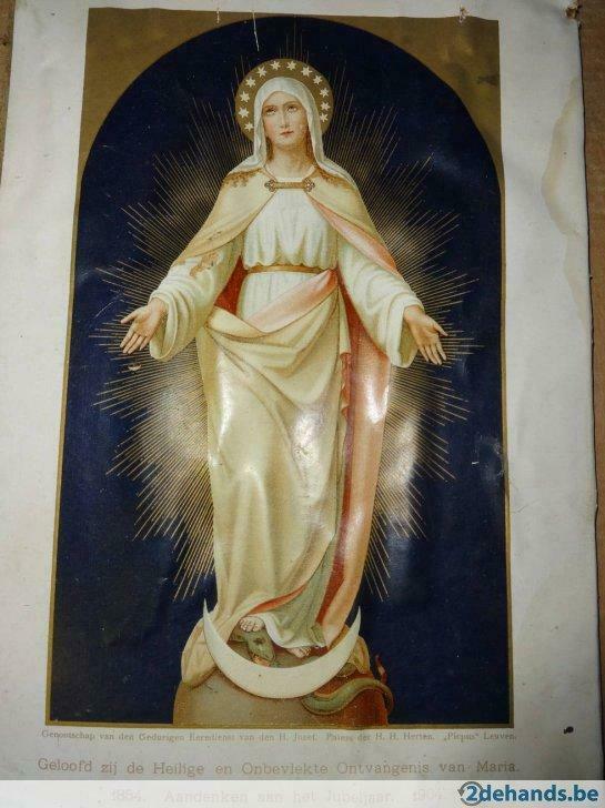 Oude prent 1937, Antiek en Kunst, Antiek | Religieuze voorwerpen