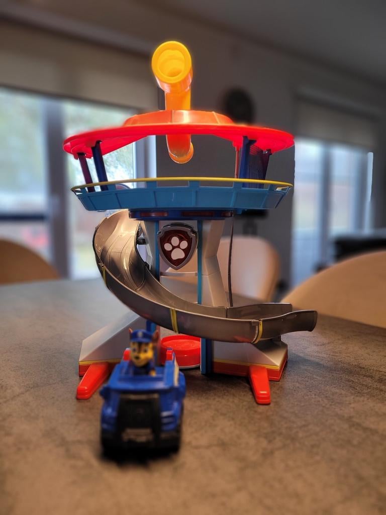 Paw Patrol-basis + voertuig met figuur (Chase), Ophalen, Zo goed als nieuw