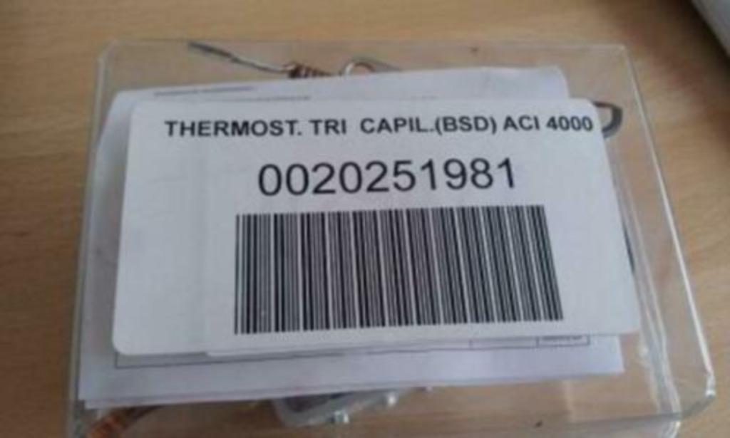 thermostat boiler chauffe -eau référence 0020251981, Bricolage & Construction, Chauffe-eau & Boilers, Enlèvement, Neuf, Boiler