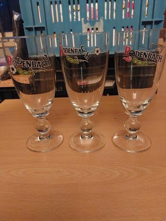 Rodenbach voetbal glazen, Verzamelen, Ophalen of Verzenden, Zo goed als nieuw