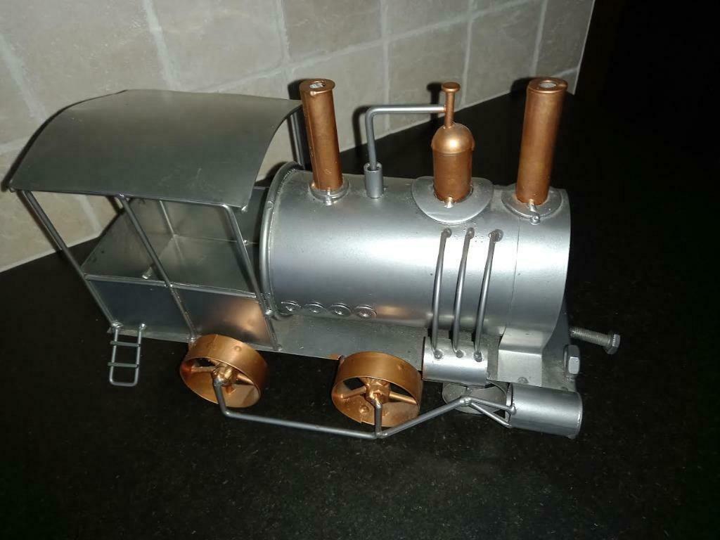 Metalen decoratie  locomotief, Antiek en Kunst, Ophalen of Verzenden