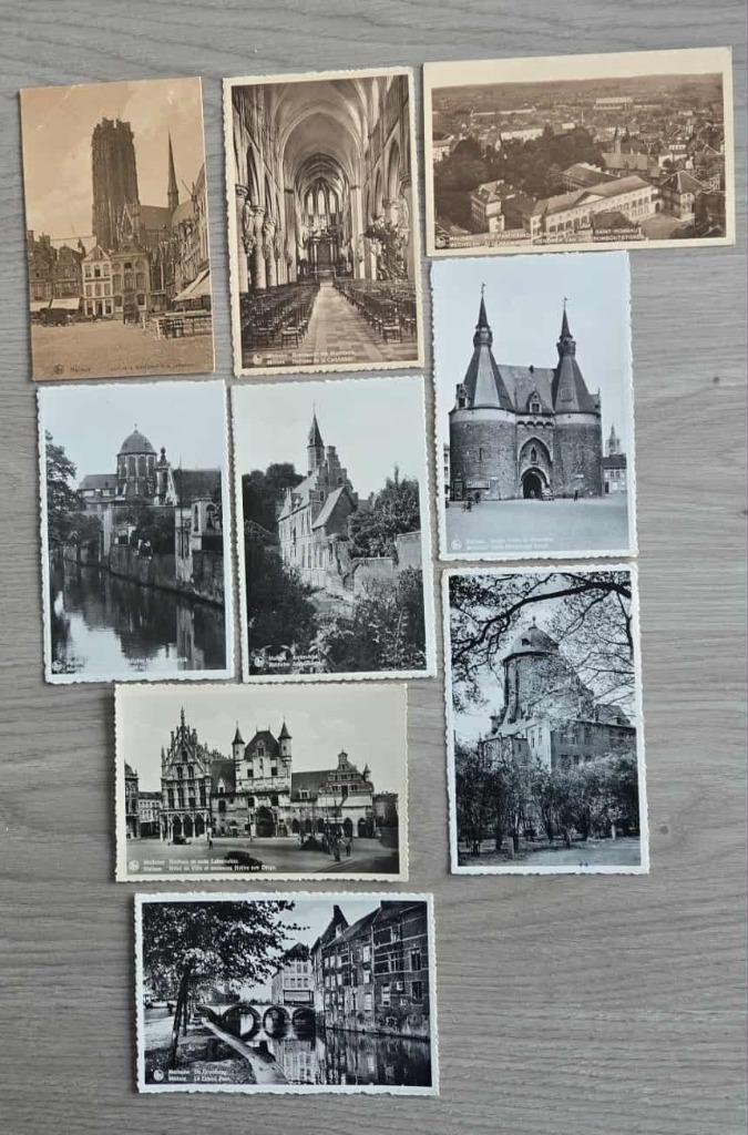 Oude postkaarten Mechelen Malines 9 stuks, Verzamelen, Verzenden, 1920 tot 1940, Ongelopen