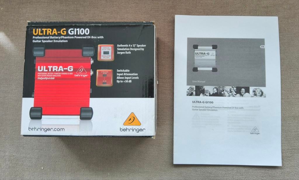 Behringer GI100 Studio/podium DI-box, Enlèvement ou Envoi, Neuf
