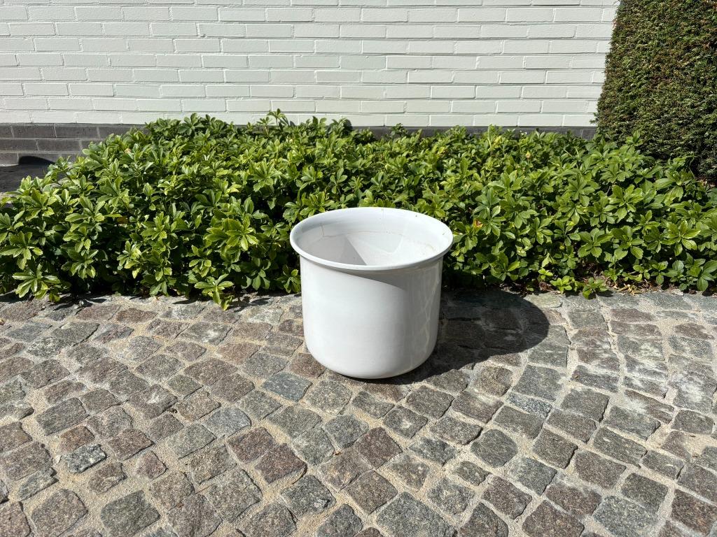 Bloempot 32 cm wit, Ophalen