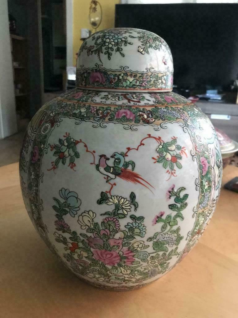 Grote Chinese vaas met deksel, Ophalen