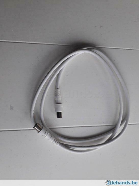 TV coax kabel wit 1,5m, TV, Hi-fi & Vidéo, Câbles audio & Câbles de télévision, Enlèvement ou Envoi, Neuf, Moins de 2 mètres, Câble TV