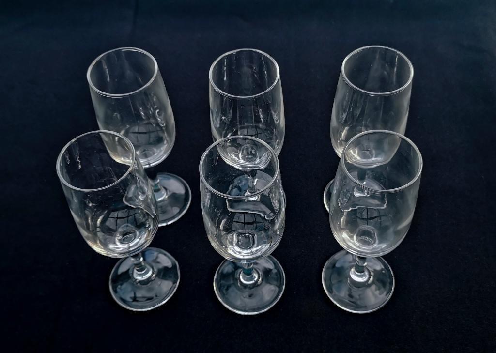6 verres à porto - Arc - made in France, Enlèvement ou Envoi, Comme neuf, Autres types