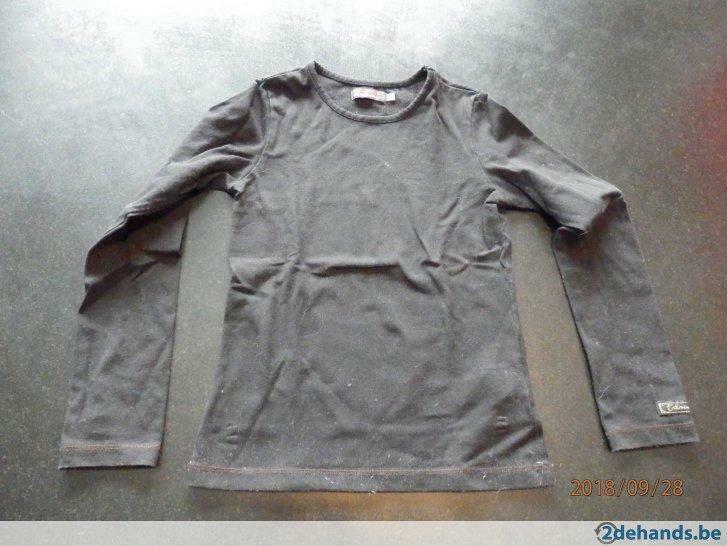 Catimini: Zwarte longsleeve. Maat 128, Ophalen of Verzenden, Gebruikt, Meisje, Shirt of Longsleeve
