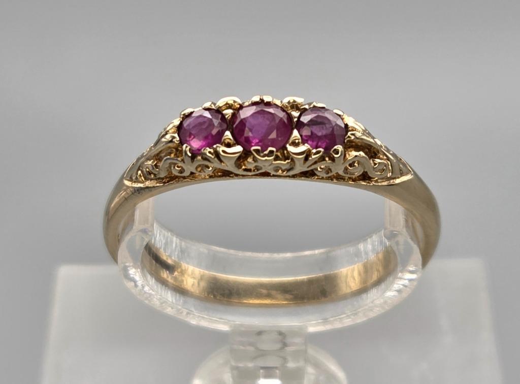 Bague vintage en rubis. 2025/747., Bijoux, Sacs & Beauté, Bagues, Rouge, Comme neuf, Or, 17 à 18