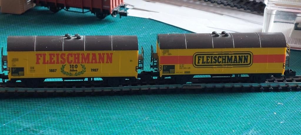 WAGON DE MARCHANDISES FERMÉ NLK 0326 FLEISCHMANN 1/160, Fleischmann, Wagon, Comme neuf, Courant continu