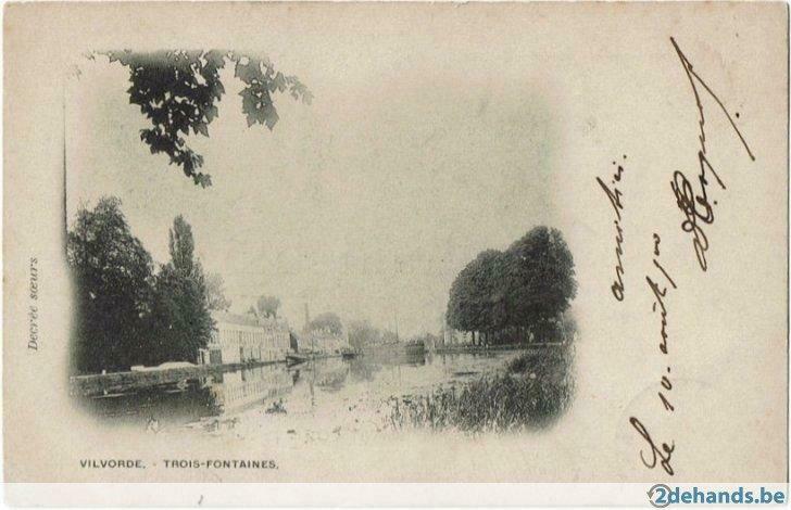 Oude postkaart Vilvoorde 3 Fonteinen (RV8), Verzamelen, Verzenden