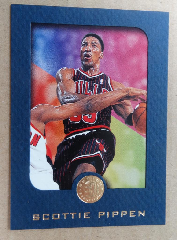 96 NBA Skybox EX-L Blue Scottie Pippen #1 - parfaitement cen, Sports & Fitness, Basket, Envoi, Neuf, Autres types