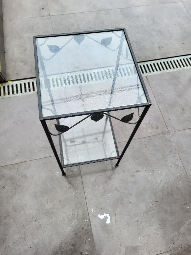 Smeedijzeren voetstuktafel van 67 cm, Antiek en Kunst, Ophalen