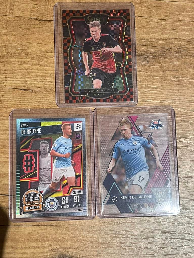 3x Kevin De Bruyne kaarten, Ophalen of Verzenden, Nieuw, Meerdere plaatjes