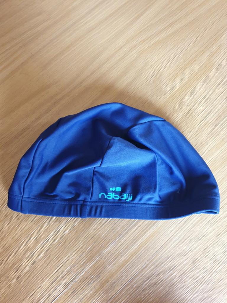 Donker blauwe badmuts zwemmuts Decathlon Nabaiji, Enlèvement ou Envoi, Comme neuf, Bleu