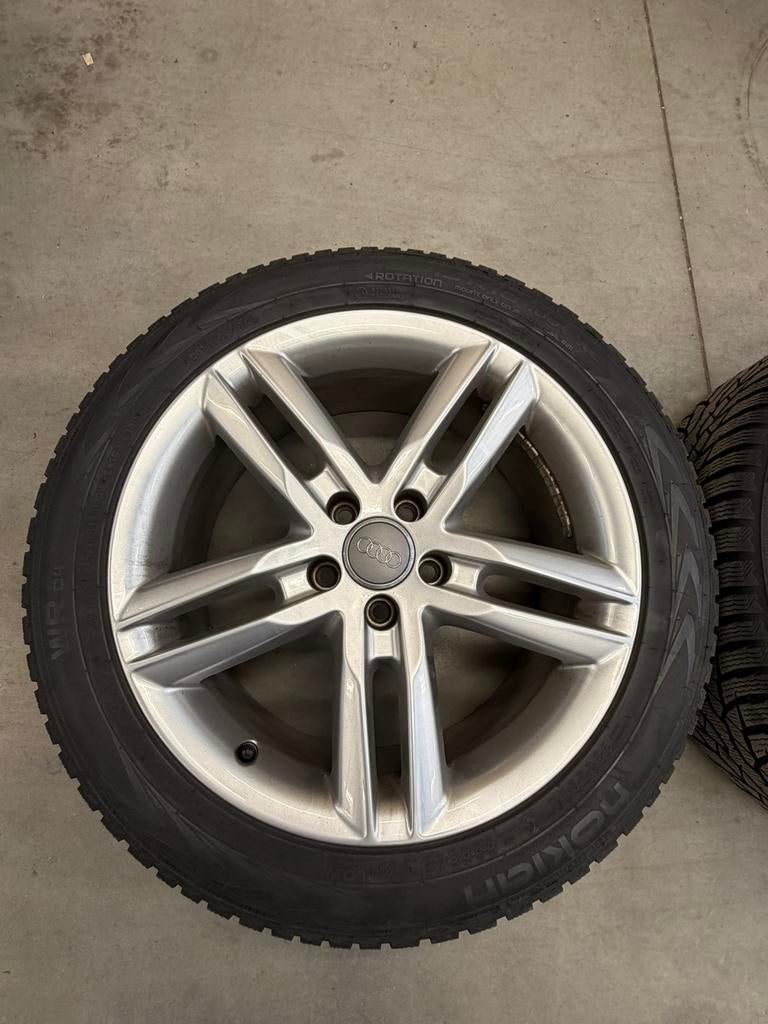 Kit hiver Audi A6 C7 – jantes OEM 18” + pneus hiver Nokian, Auto-onderdelen, Banden en Velgen, Banden en Velgen, Winterbanden
