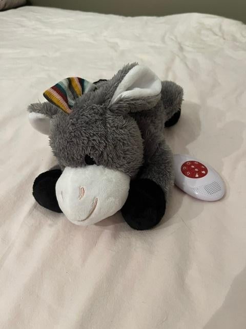 Knuffel Zazu Heartbeat Don the Donkey witte ruis, Kinderen en Baby's, Ophalen, Zo goed als nieuw, Overige typen