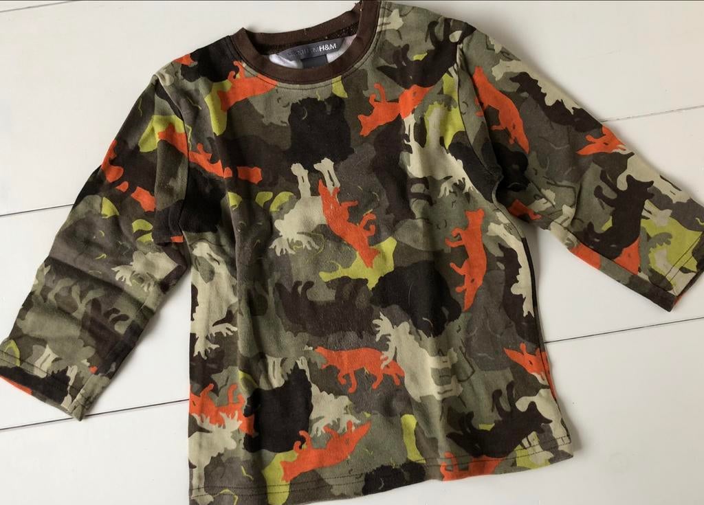 manches longues H&M 92 vert kaki, Garçon, Enlèvement ou Envoi, Chemise ou À manches longues, H&M