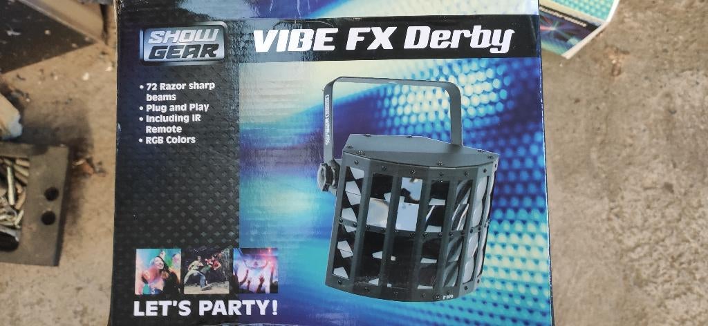 2x Jeu de lumière Showgear Vibe FX Derby, Musique & Instruments, Lumières & Lasers, Enlèvement, Comme neuf, Lumières
