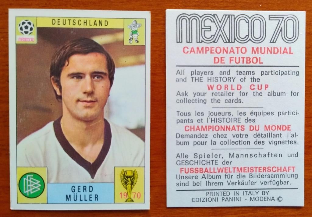 Carte Panini Gerd Muller Mexico '70, Collections, Enlèvement ou Envoi, Comme neuf