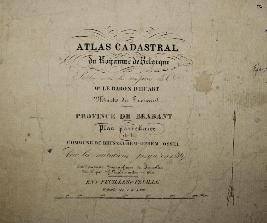 3 plans anciens de Brussegem-Oppem, Vandermaelen, 19e siècle, Enlèvement