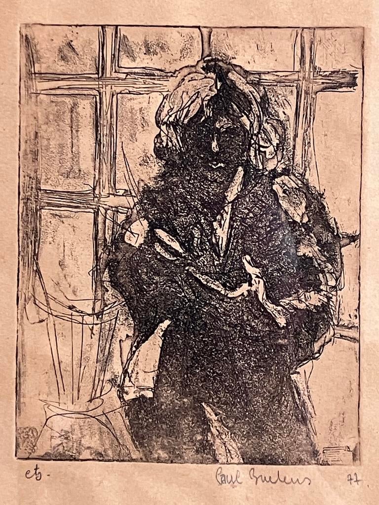 Ets Paul Buelens uit 1977, Antiek en Kunst, Ophalen of Verzenden