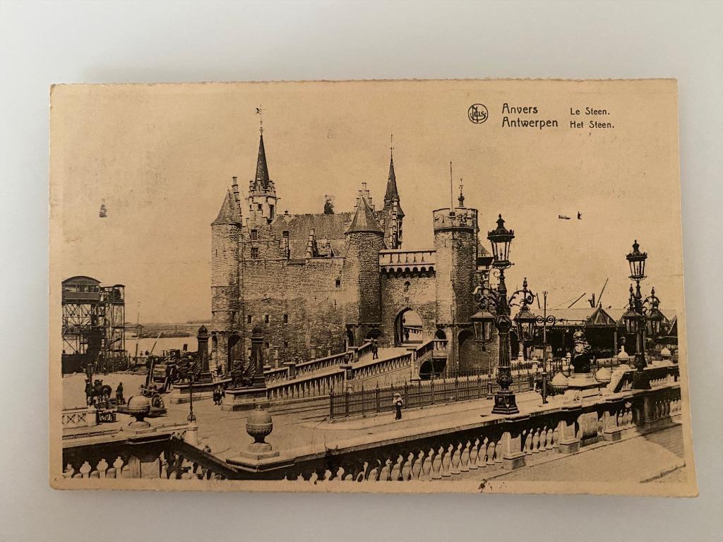 Vintage Postkaart Antwerpen Het Steen, Ophalen of Verzenden, 1940 tot 1960, Gelopen, Antwerpen