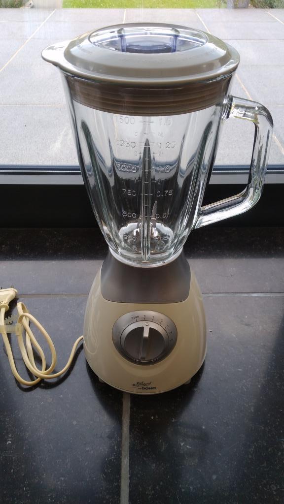 Blender mélangeur DOMO 5 vit. bol en verre puissant 600 W, Enlèvement ou Envoi, Mélangeur de puissance