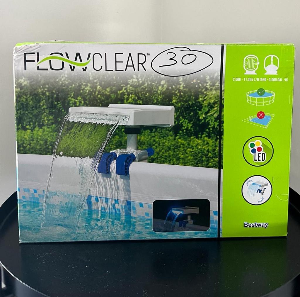 Flowclear waterval zwembad, Ophalen, Zo goed als nieuw, Verlichting