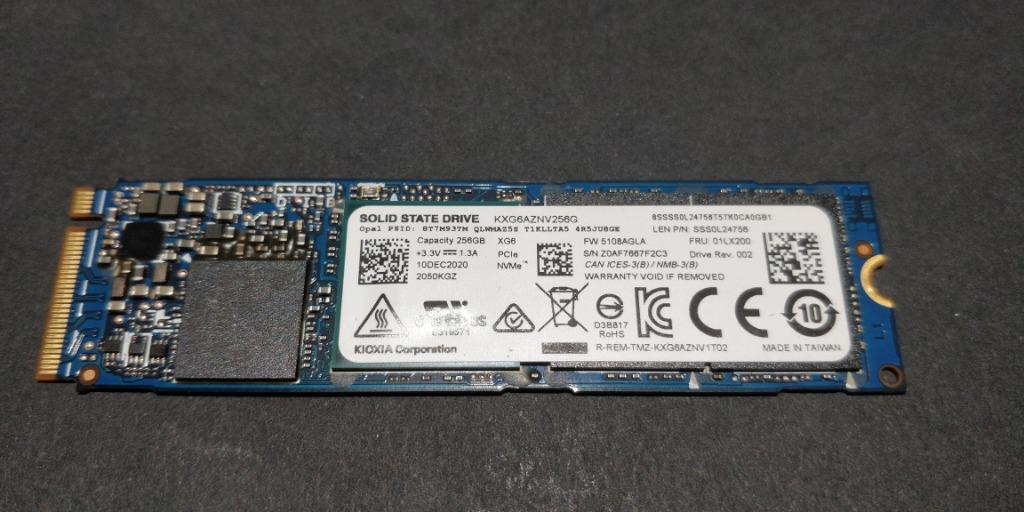 Kioxia M2 SSD 256GB, Enlèvement ou Envoi, SSD, Reconditionné, Interne