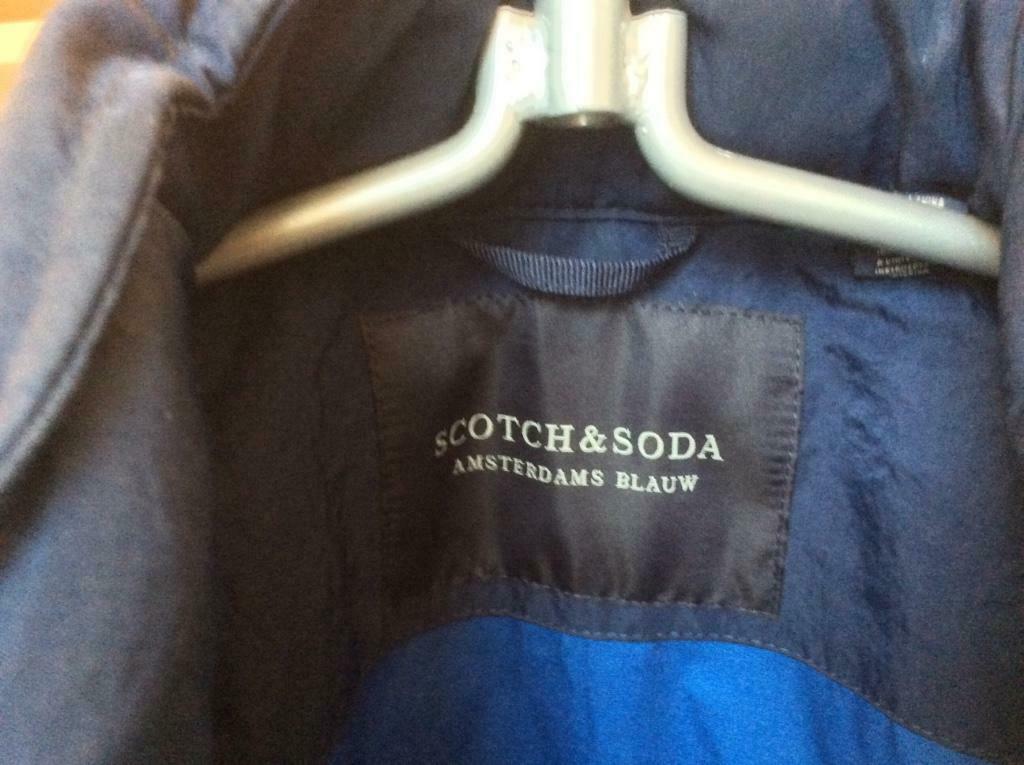 Herenparka, Ophalen, Blauw, Zo goed als nieuw, Scotch & Soda