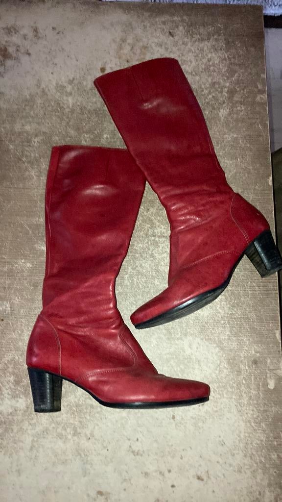 Rode leren laarsjes Gabor maat 5 ( 38), Kleding | Dames, Schoenen, Ophalen of Verzenden, Zo goed als nieuw