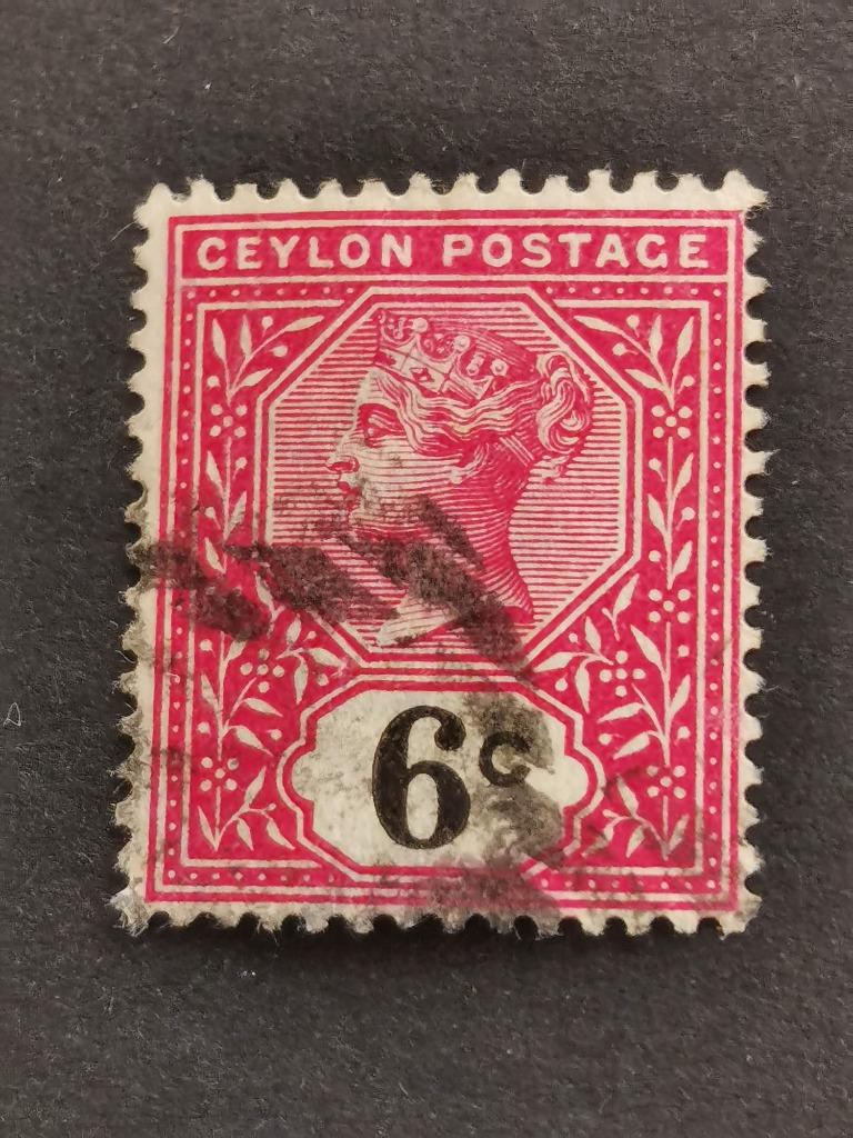 Ceylon 1893/99 - Koningin Victoria, Ophalen of Verzenden, Gestempeld, Zuid-Azië