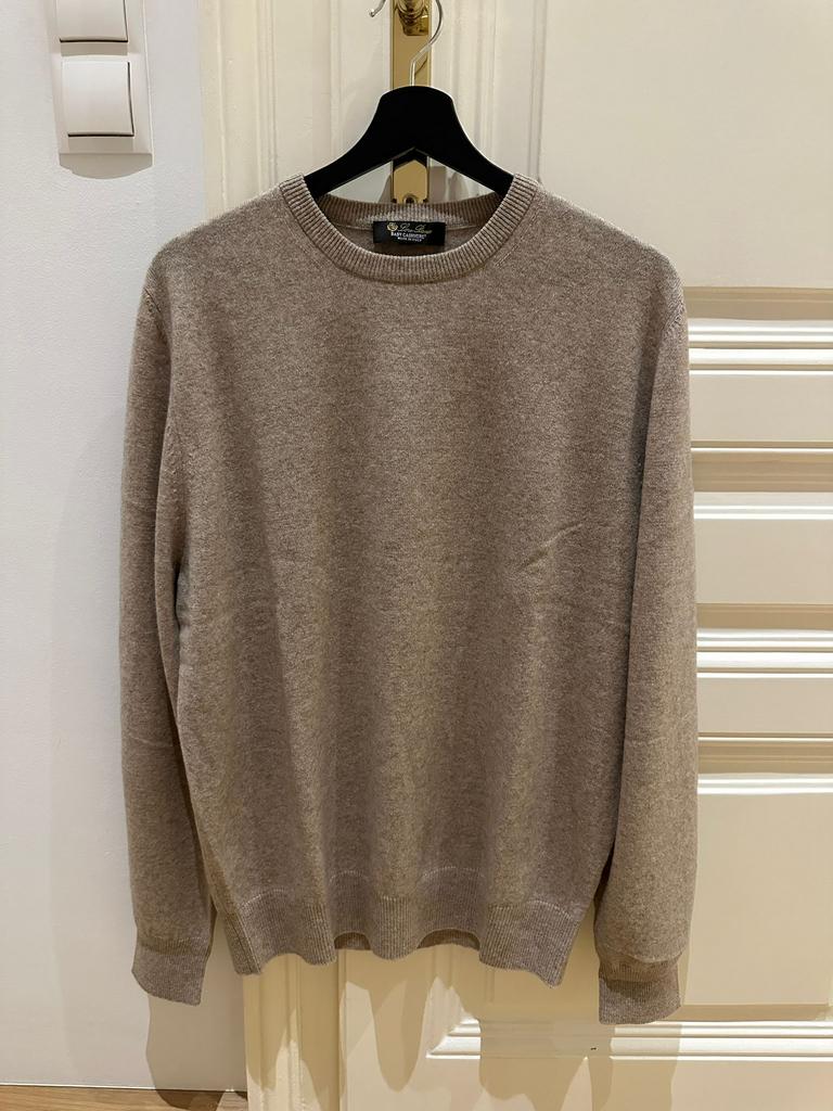 Loro Piana 100% Baby Cashmere pull, Enlèvement ou Envoi, Comme neuf, Taille 52/54 (L), Brun