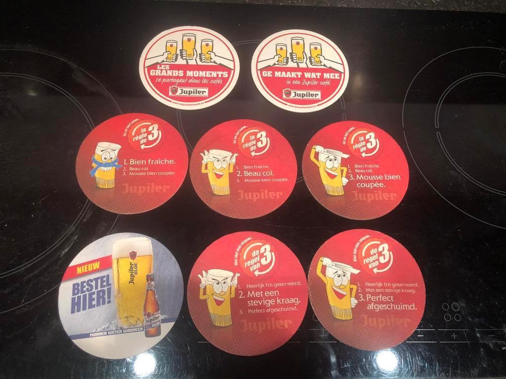 jupiler interbrew bierkaartjes lot 1, Verzamelen, Verzenden, Gebruikt, Viltje(s), Jupiler