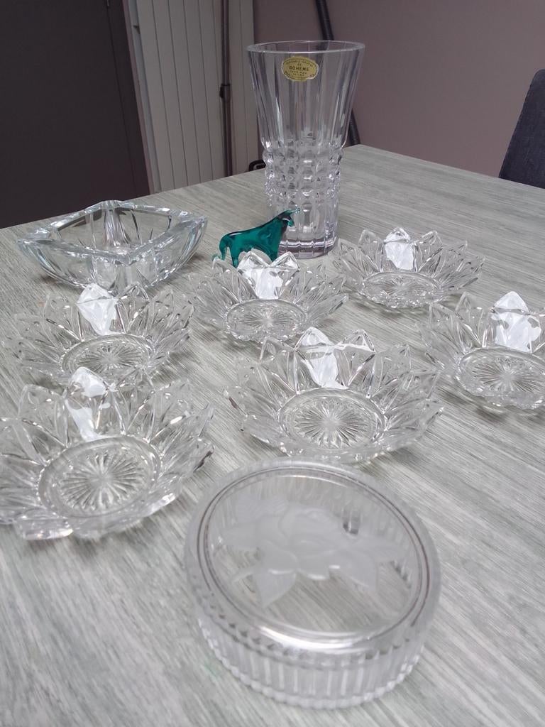 Beaucoup d'objets vintage en cristal, tous en parfait état., Enlèvement