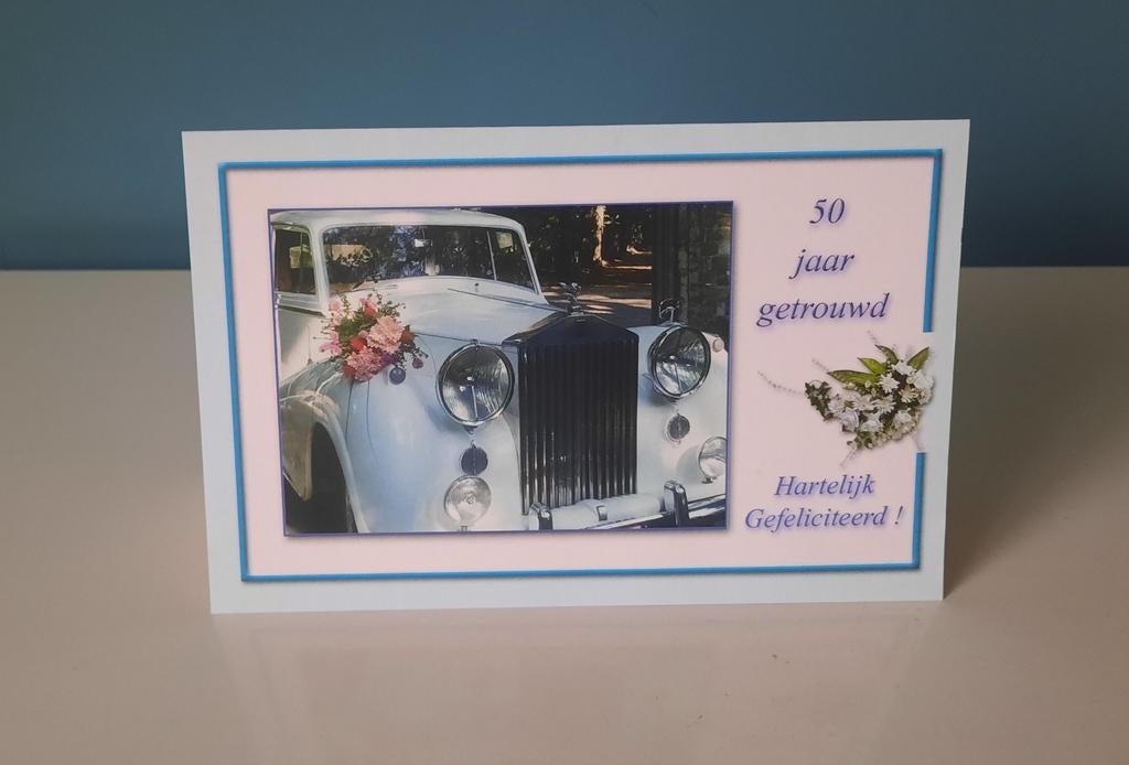 NIEUWE "50 jaar getrouwd" wenskaart, Ophalen of Verzenden, Nieuw, Man of Vrouw