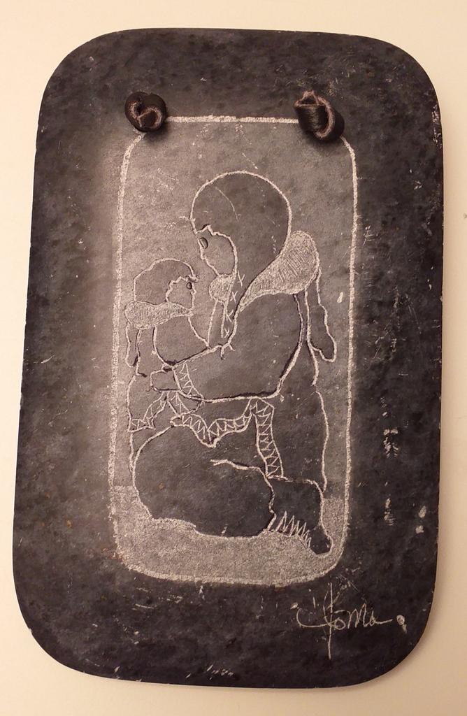 Art populaire inuit - mère et enfant - Joma, Antiquités & Art, Enlèvement ou Envoi