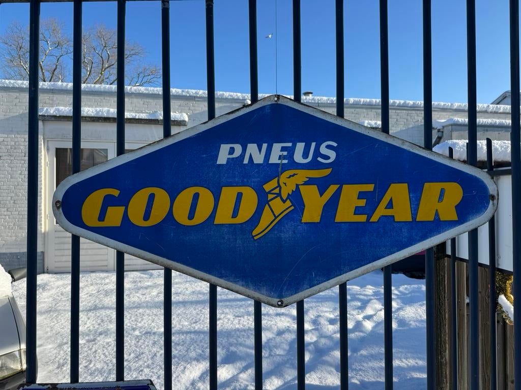 Groot GoodYear banden reclamebord XL, Verzamelen, Ophalen, Gebruikt, Reclamebord