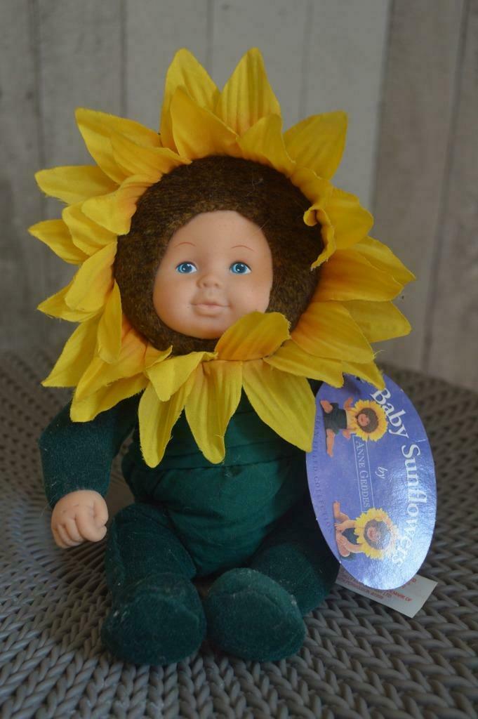 Baby sunflowers by anne geddes 21 cm, Verzamelen, Ophalen of Verzenden, Gebruikt, Babypop